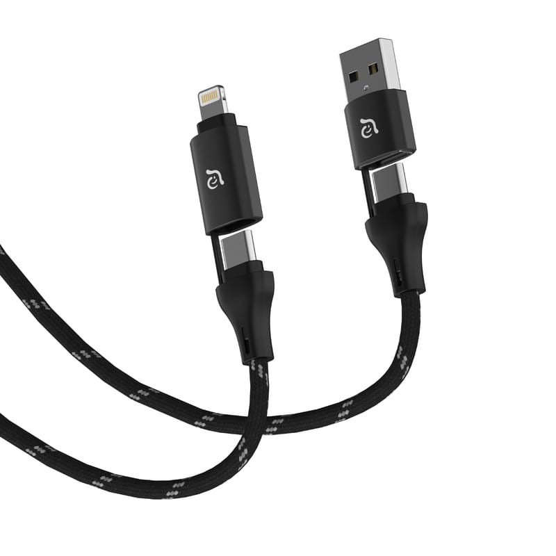 Adam Elements Peak MS401 4-in-1 60W Magnetic Charging Cable - Black