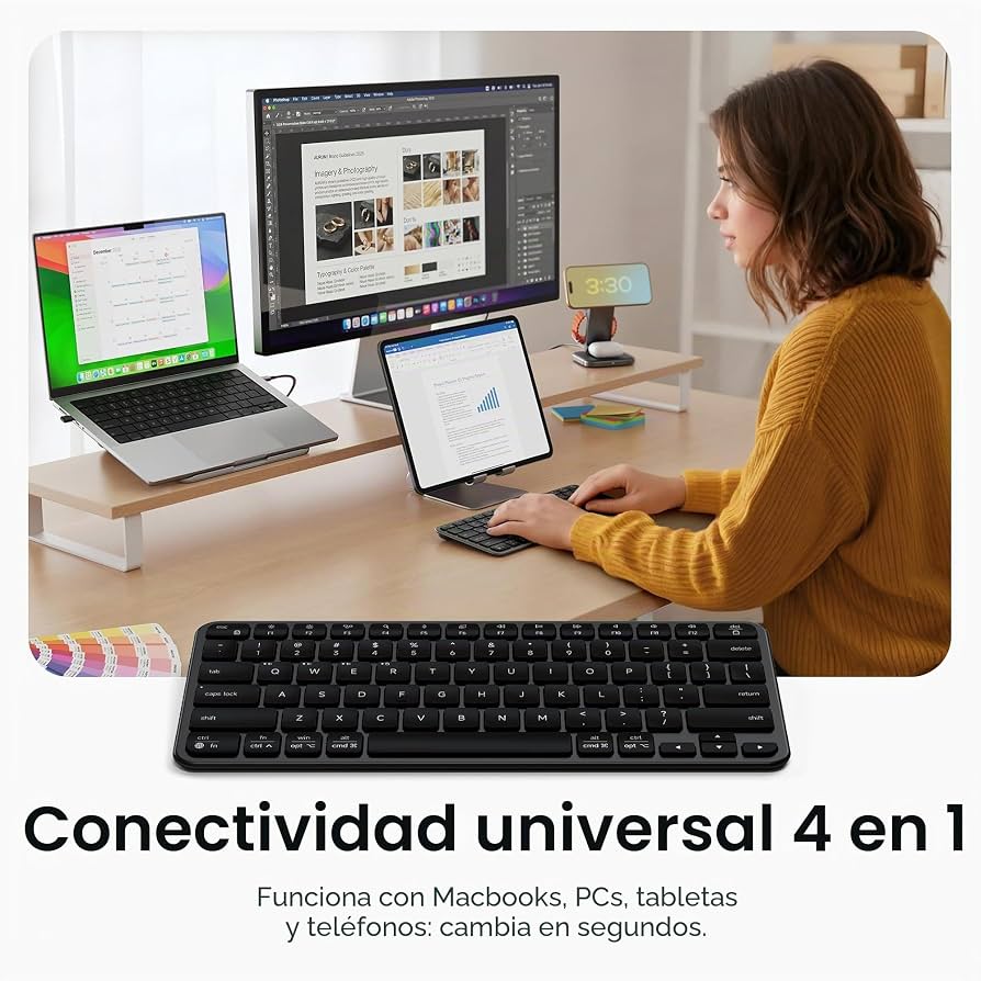 Satechi Slim EX1 Wireless Keyboard (Space Black) - Spanish