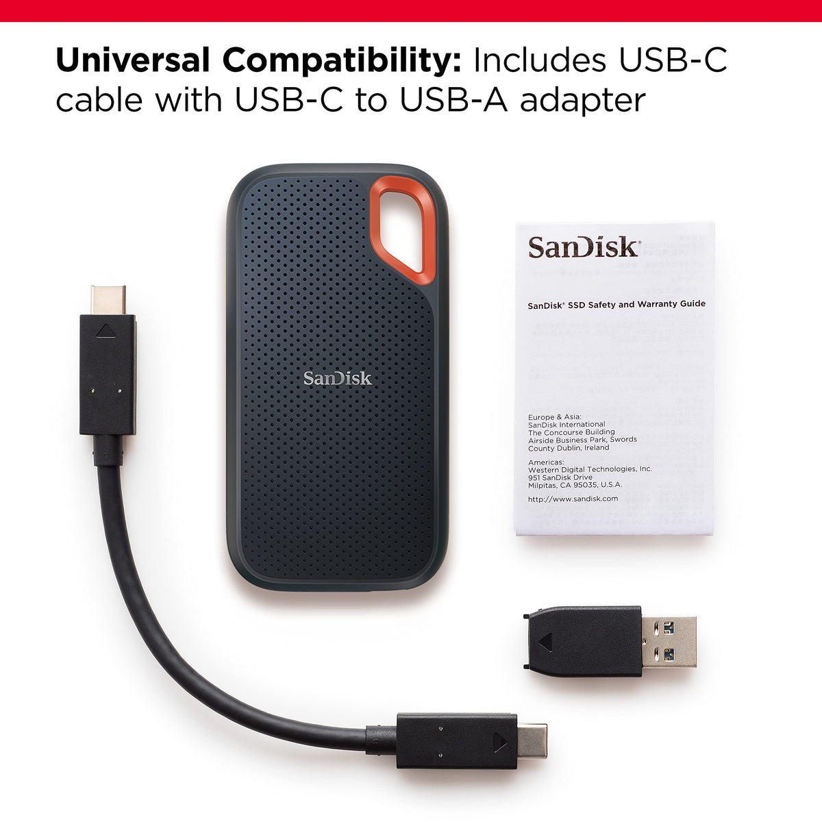 SanDisk SSD 1TB Extreme Portable Fast NVMe USB 3.2 (USB-C)