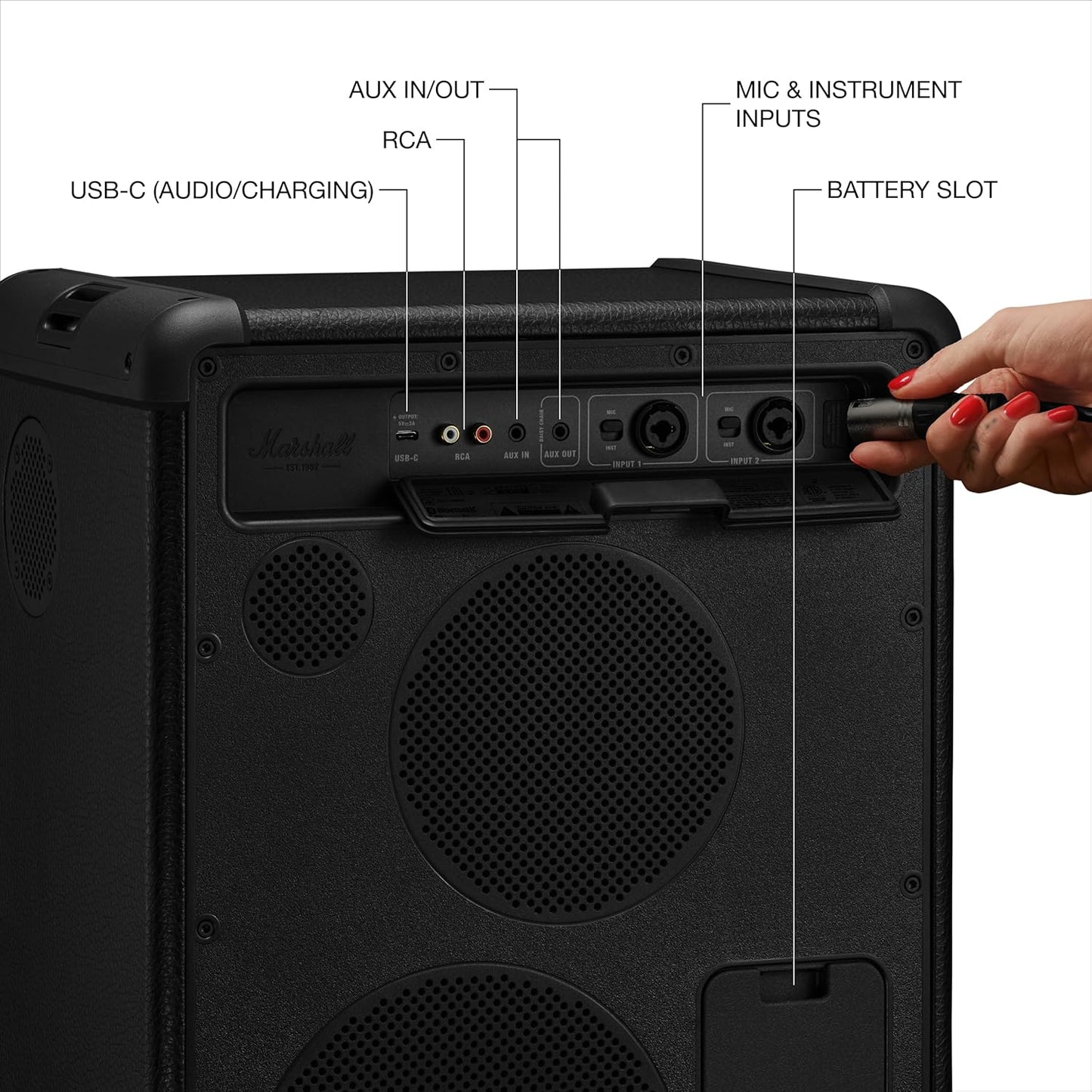 Marshall Bromley 450 Party Speaker - Black and Brass