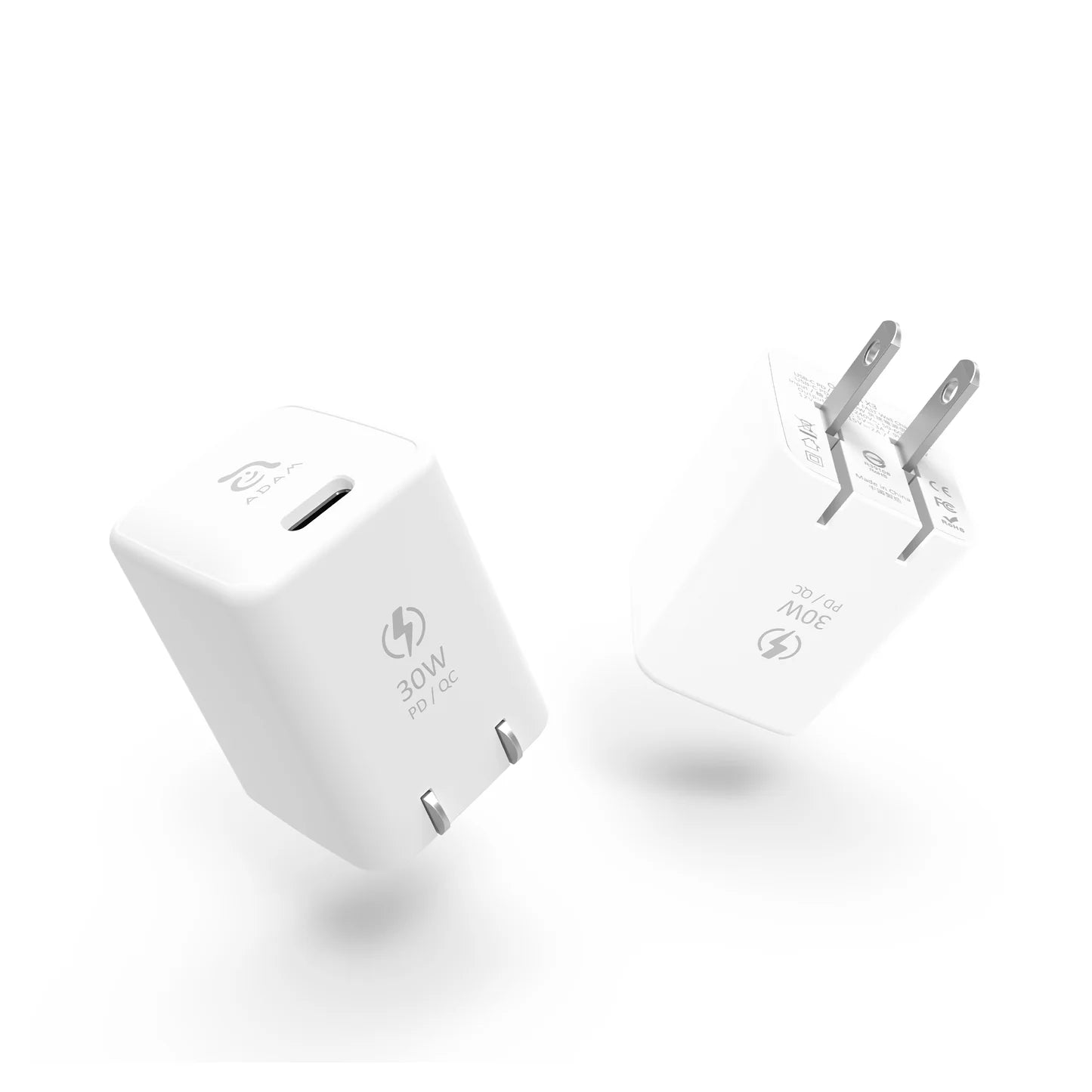 Cargador de pared Adam Elements Omnia X3 USB-C a Lightning Fast Charging Kit Blanco