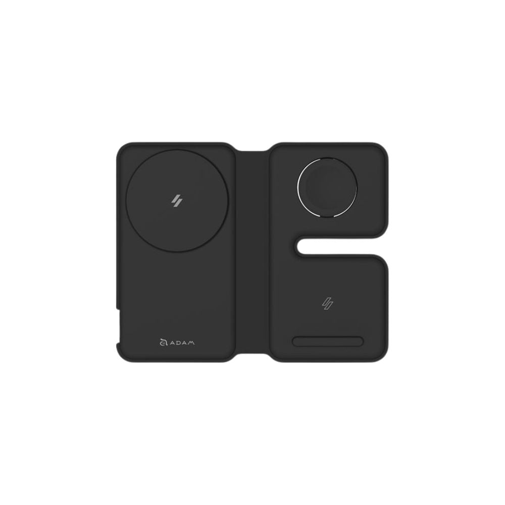 Adam Elements Mag Book Qi2 3-in-1 Wireless Charging Station with Stand - Black