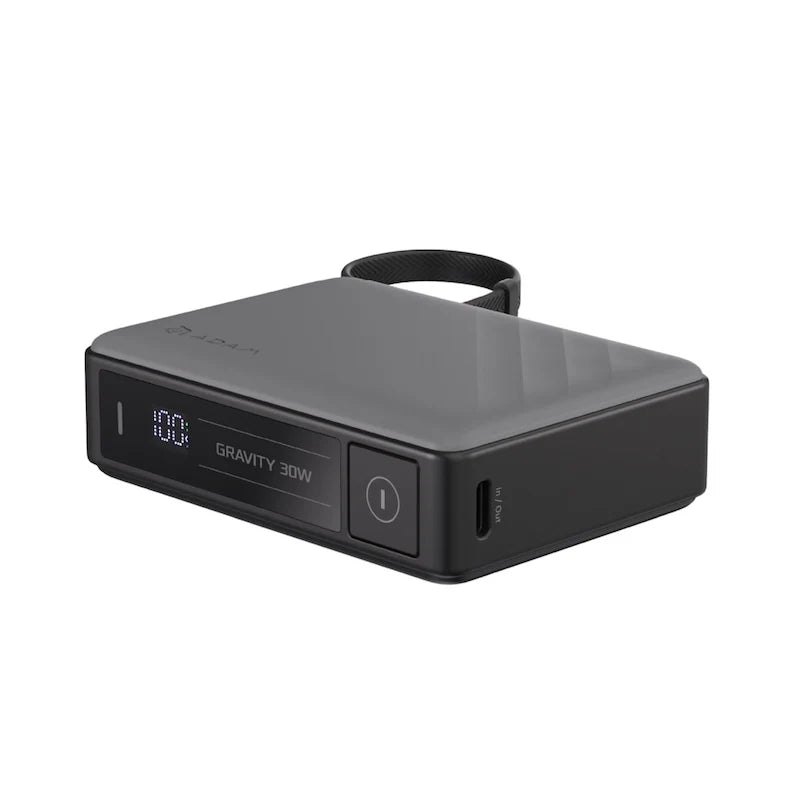 Adam Elements GRAVITY 30W Fast Charging Power Bank with Built-In Cable - Grey