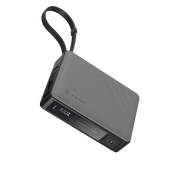 Adam Elements GRAVITY 30W Fast Charging Power Bank with Built-In Cable - Grey