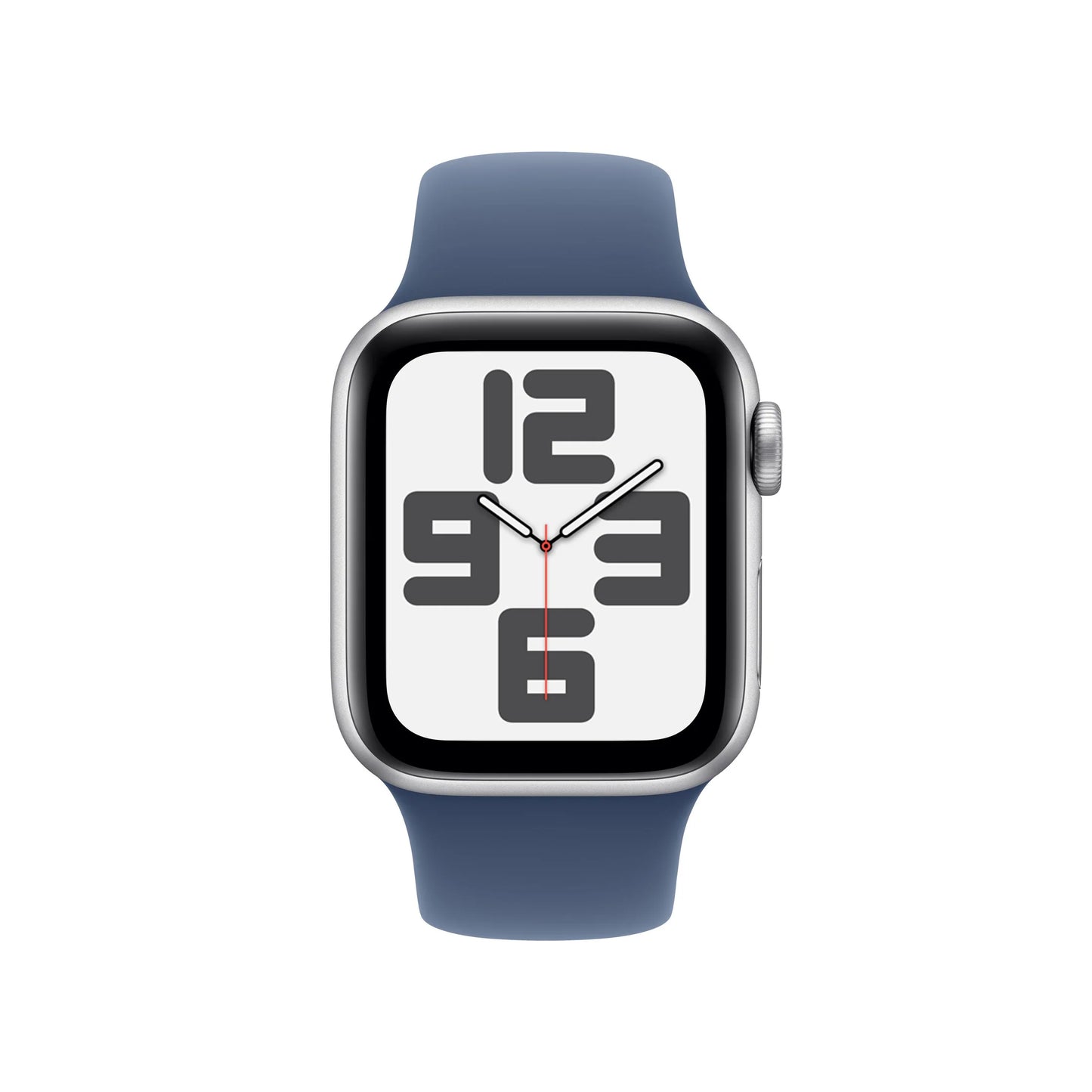 Apple Watch SE GPS • Caja de aluminio color plata de 44 mm • Correa deportiva azul denim - S/M