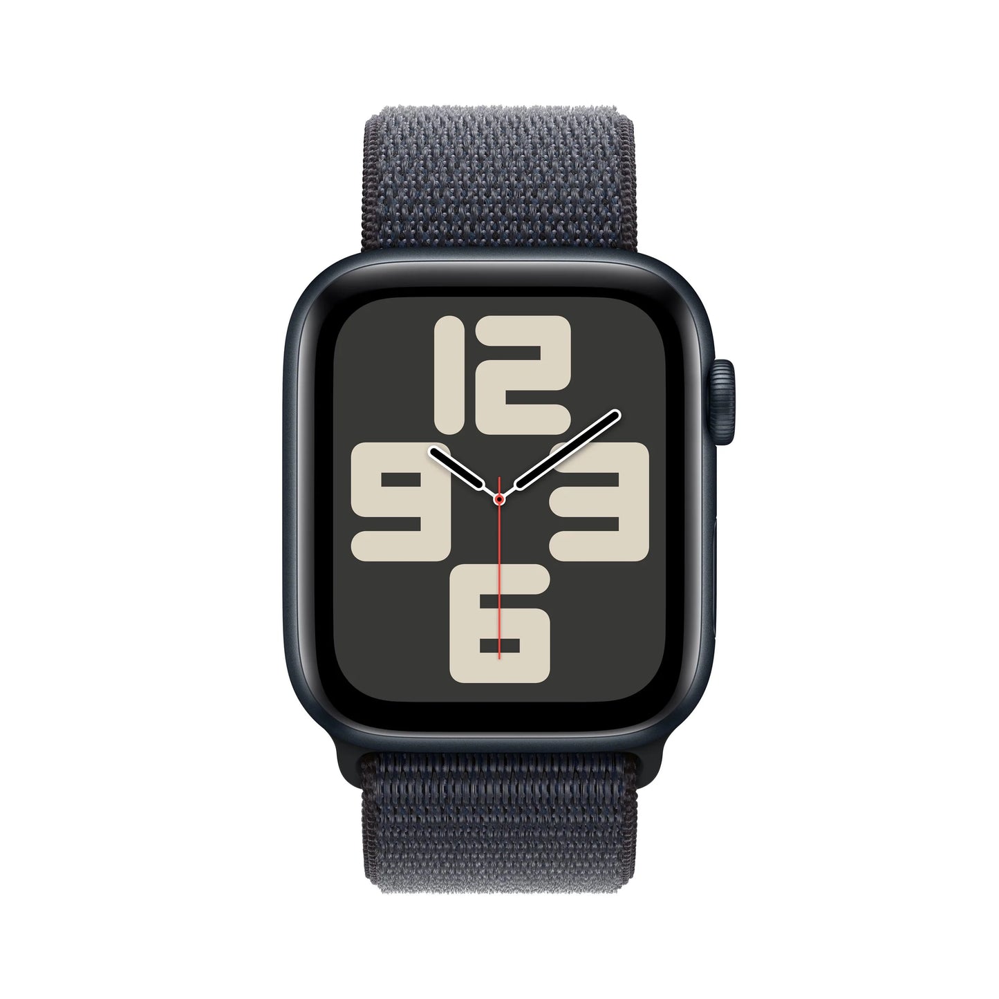 Apple Watch SE GPS • Caja de aluminio color medianoche de 40 mm • Correa loop deportiva color tinta