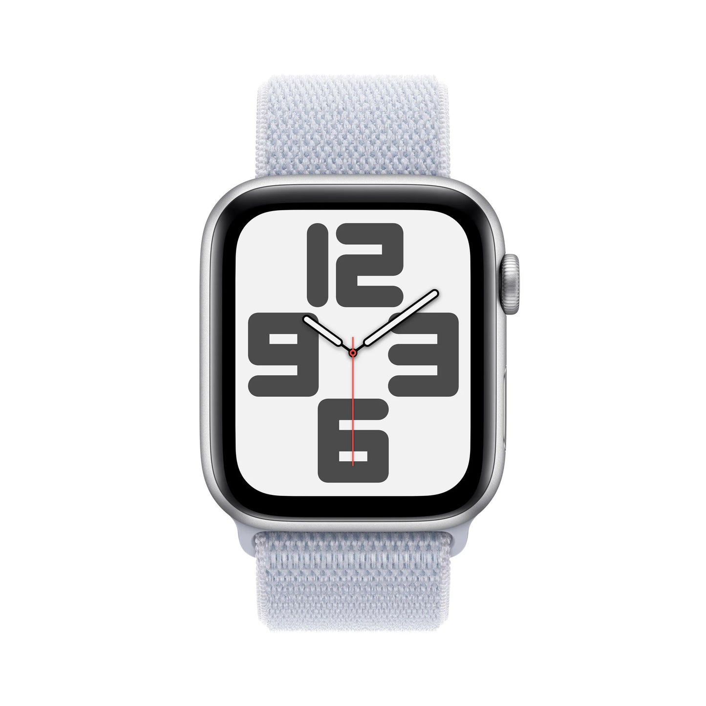 Apple Watch SE GPS • Caja de aluminio color plata de 44 mm • Correa loop deportiva azul nube