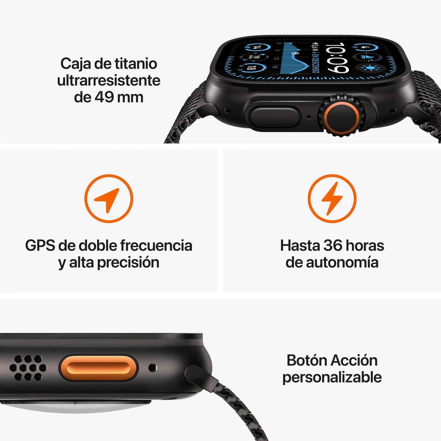 Apple Watch Ultra 2 GPS + Cellular • Caja de titanio natural de 49 mm • Correa Alpine color canela - Grande