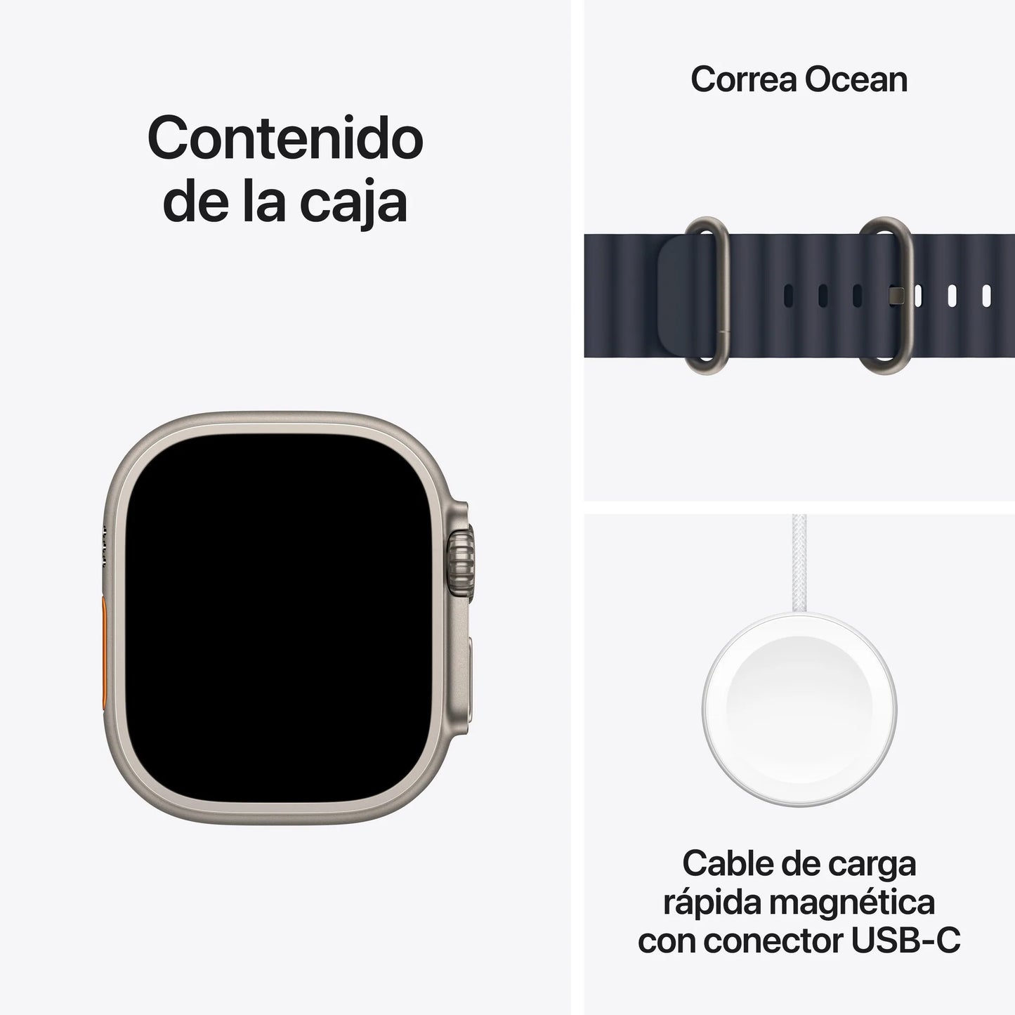 Apple Watch Ultra 2 GPS + Cellular • Caja de titanio natural de 49 mm • Correa Ocean azul marino