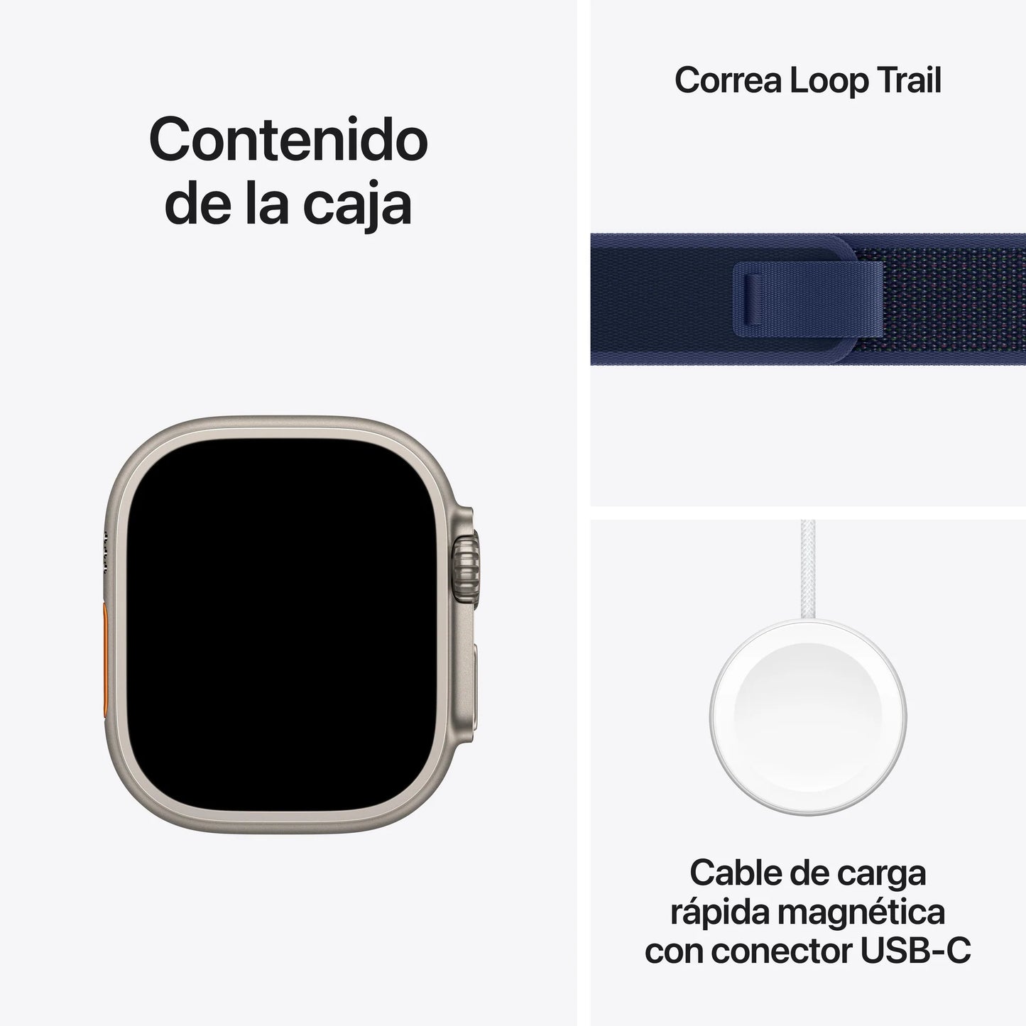 Apple Watch Ultra 2 GPS + Cellular • Caja de titanio natural de 49 mm • Correa Trail azul - M/L