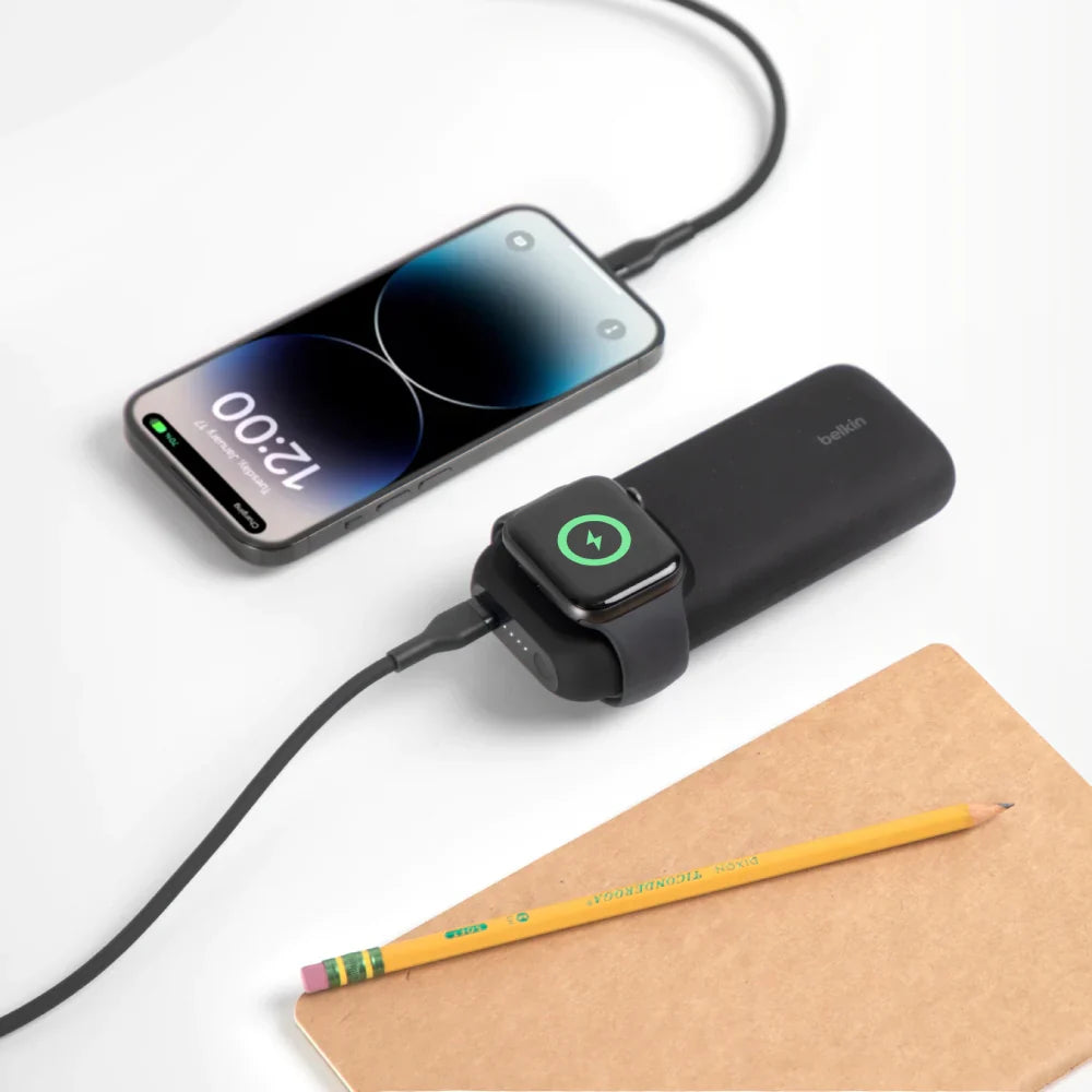 Belkin batería portátil 10,000 mAh USB-C de 20w y carga rápida Apple Watch