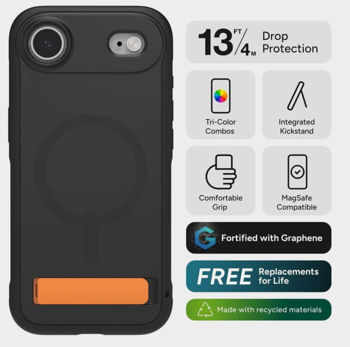 ZAGG Cases Sedona Snap iPhone 17 Air Black