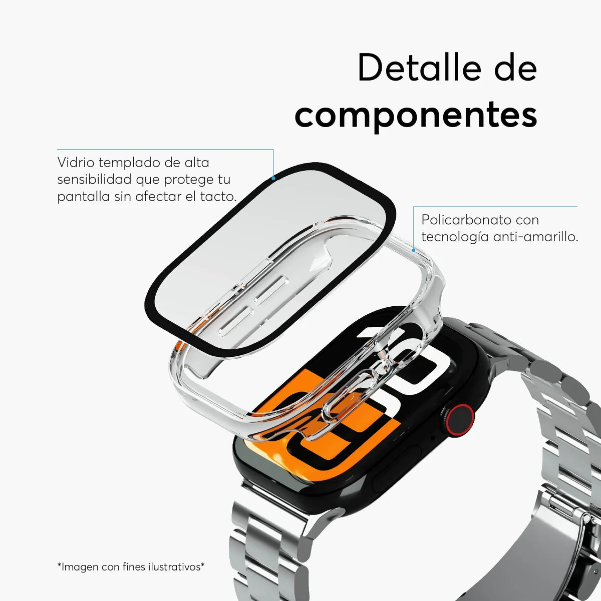 NCO ClearCase Crystal para Apple Watch Series 11 46mm