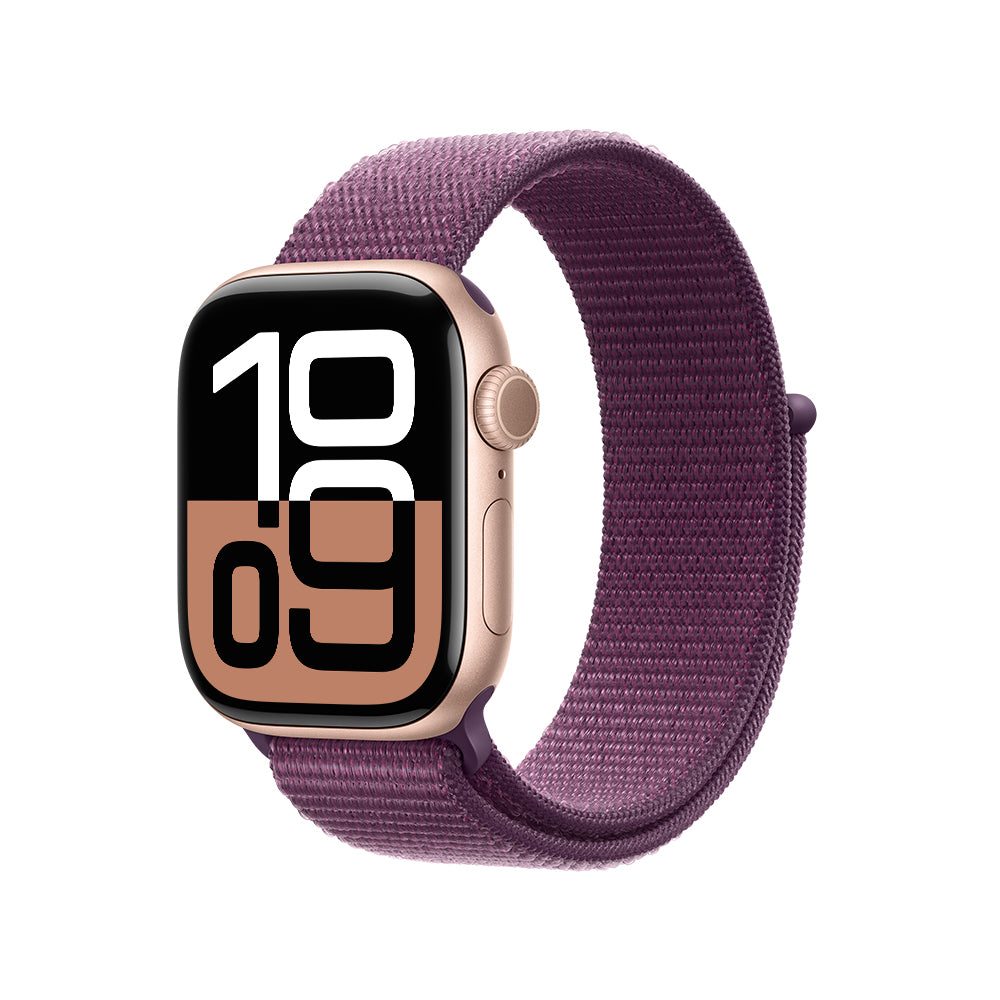 Apple_Watch_Series_10_42mm_GPS_Rose_Gold_Aluminum_Sport_Loop_Plum_PDP_Image_Position_1__MXES