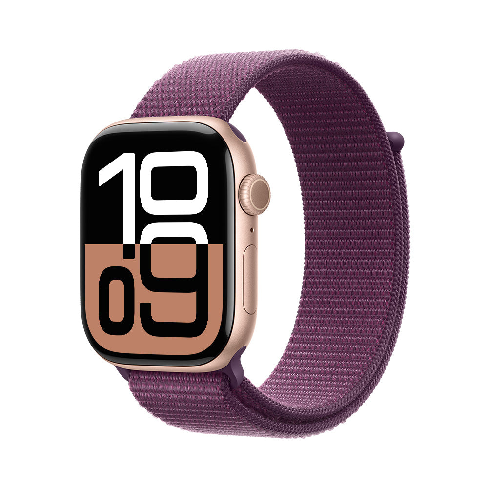 Apple_Watch_Series_10_46mm_GPS_Rose_Gold_Aluminum_Sport_Loop_Plum_PDP_Image_Position_1__MXES