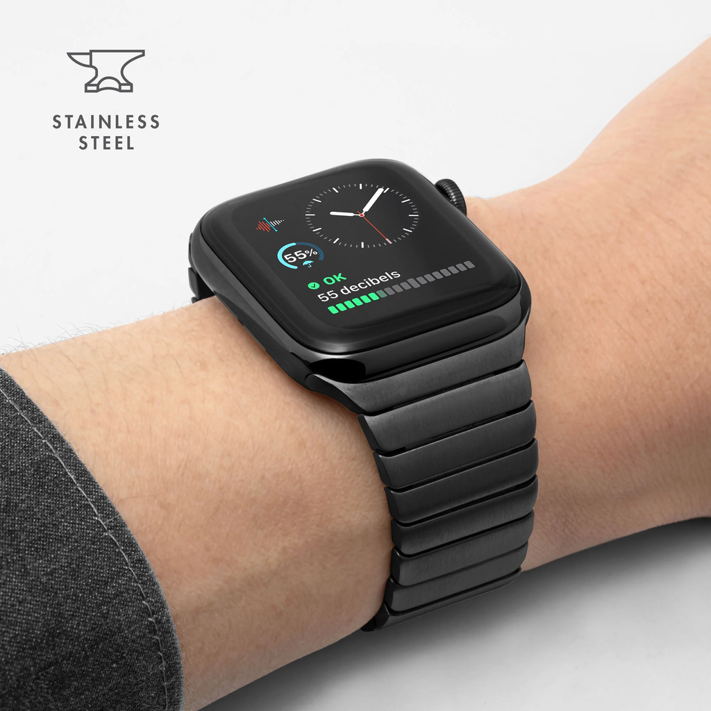 Laut Apple Watch Links  Band Stainless Steal Black