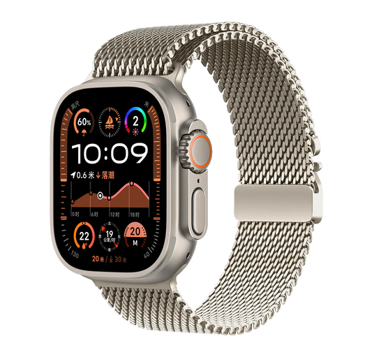 Logiix Milanese Link Apple Watch Band 42/44/45/49mm Titanium