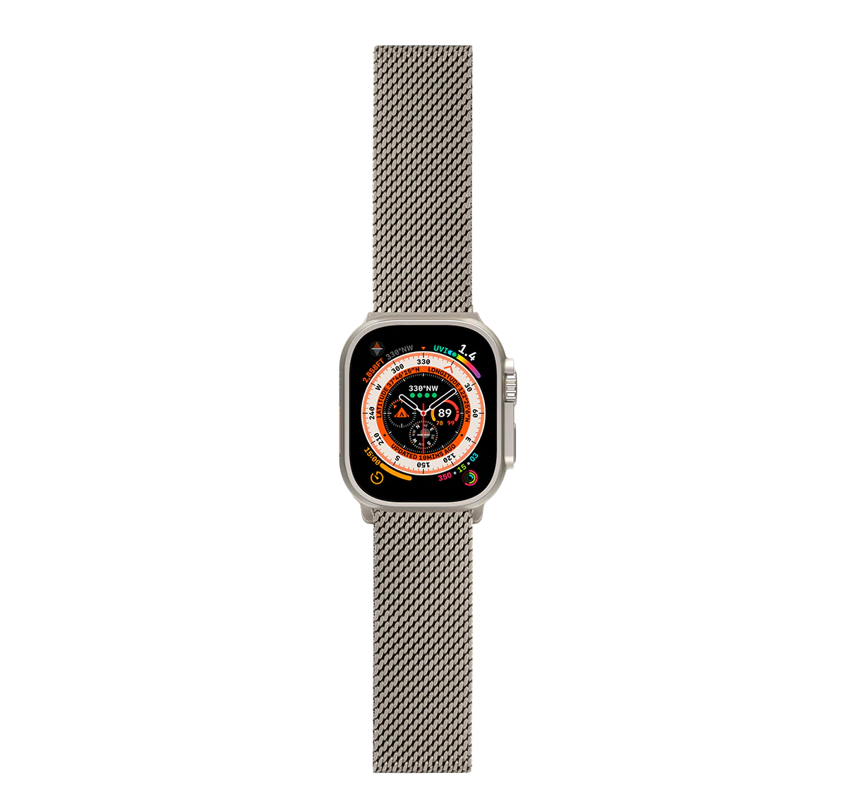 Logiix Milanese Link Apple Watch Band 42/44/45/49mm Titanium