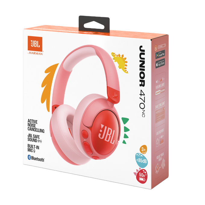JBL JR 470 NC Headphones Banded Wireless Rosado