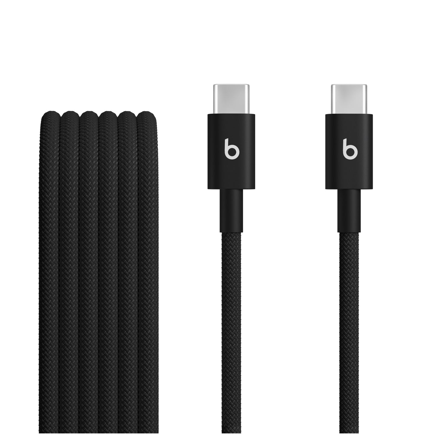 Paquete de dos cables tejidos Beats USB-C a USB-C - Negro Carbón