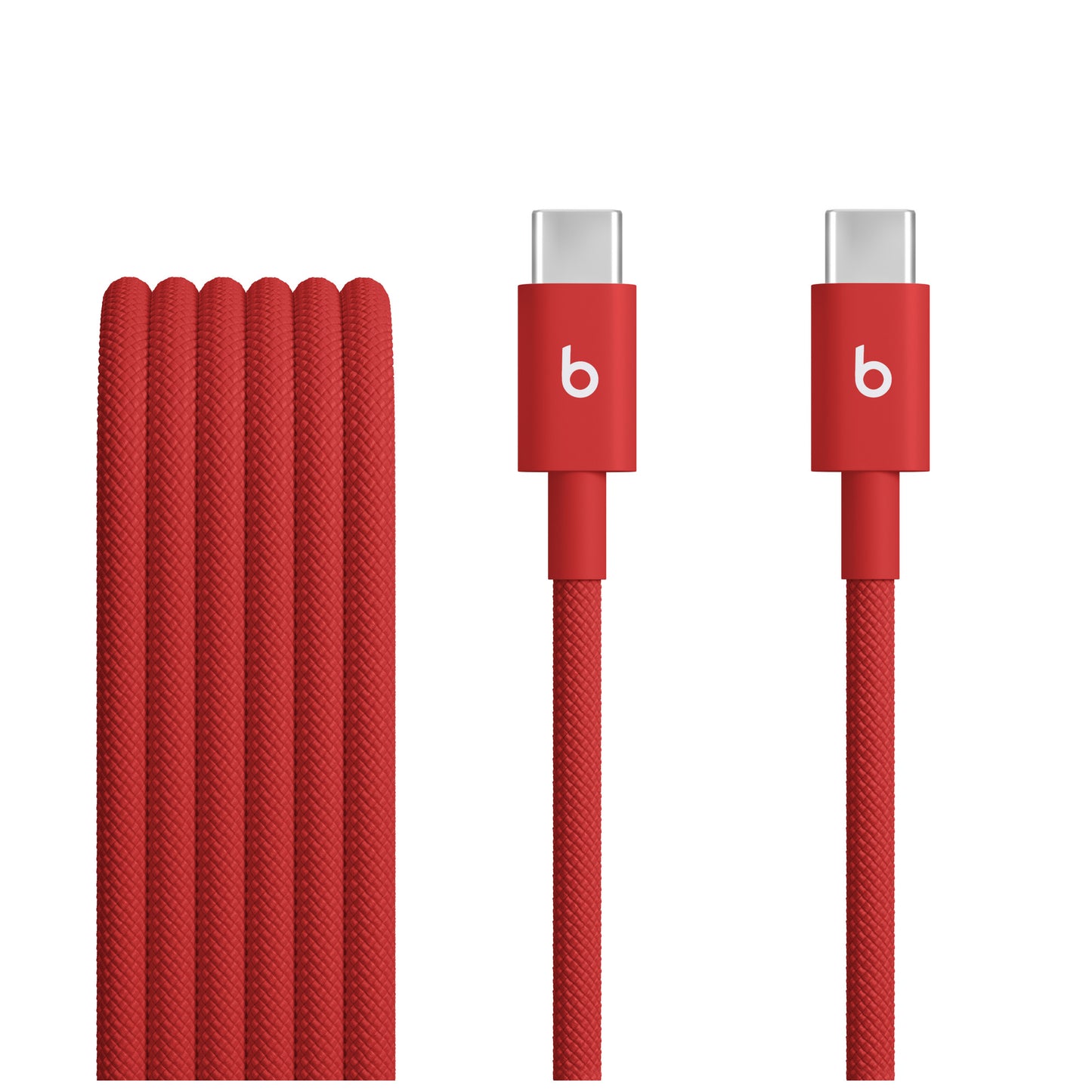 Cable tejido de USB-C a USB-C de Beats (1,5 m / 5 pies) – Rojo Fuego