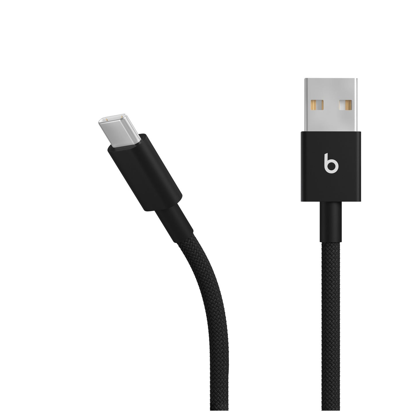 Paquete de dos cables tejidos Beats USB-A a USB-C - Negro Carbón