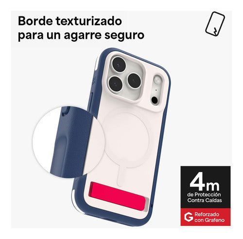 ZAGG Cases Sedona Snap iPhone 17 Pro KS-Apple-Basin-FG-RedLightandBlue