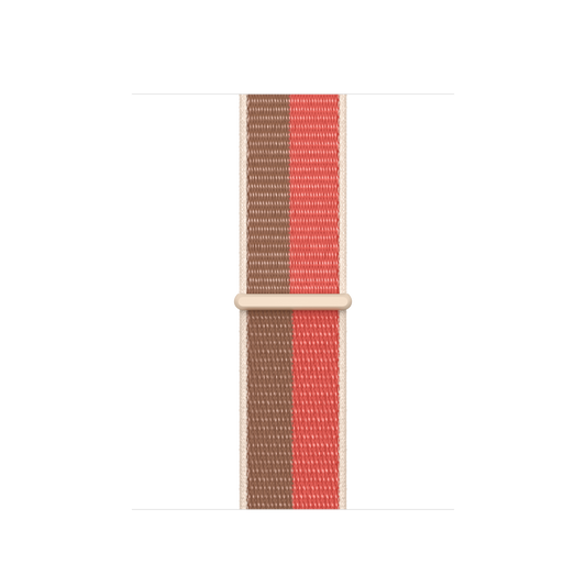 Correa loop deportiva color rosa cítrico/canela para caja de 41 mm
