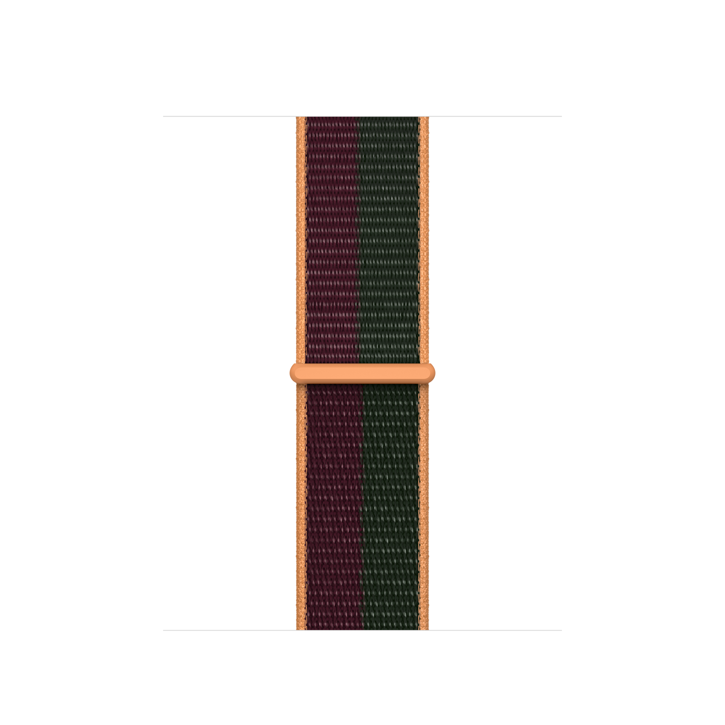Correa loop deportiva color cereza oscuro/verde pino para caja de 41 mm