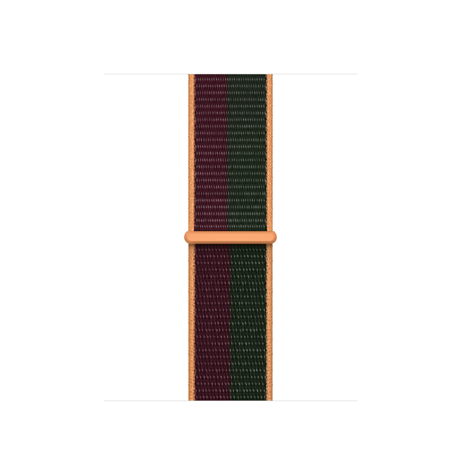 Correa loop deportiva color cereza oscuro/verde pino para caja de 41 mm