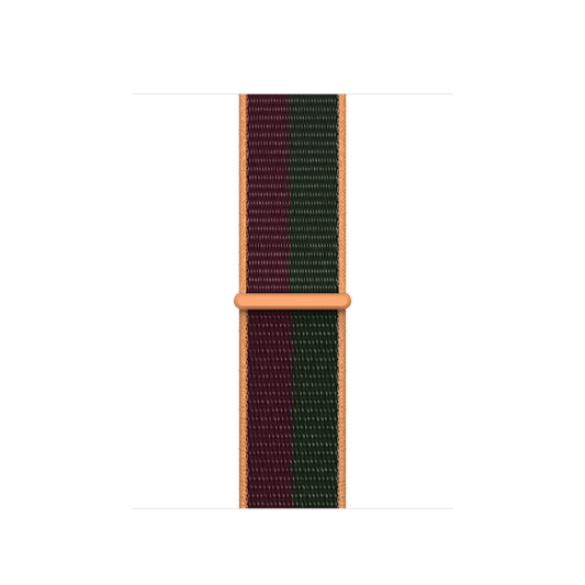 Correa loop deportiva color cereza oscuro/verde pino para caja de 41 mm