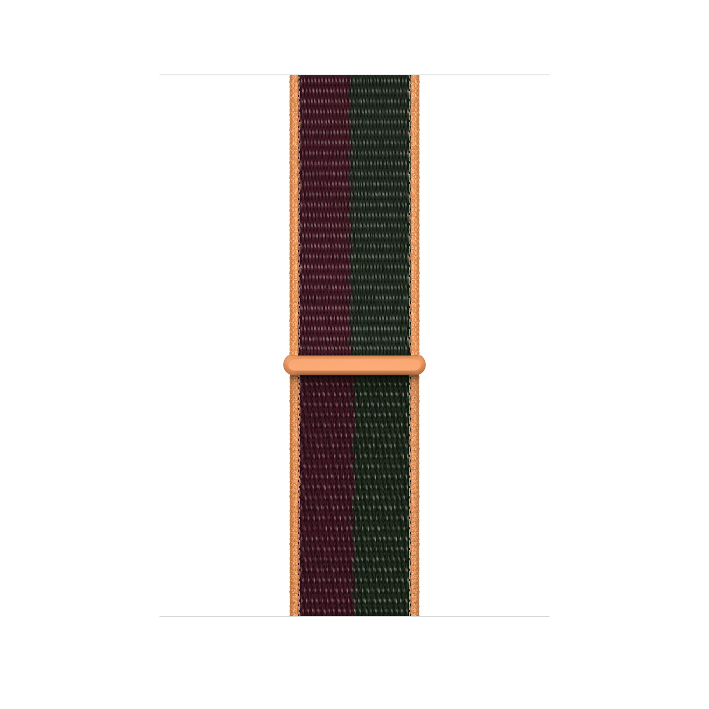 Correa loop deportiva color cereza oscuro/verde pino para caja de 45 mm