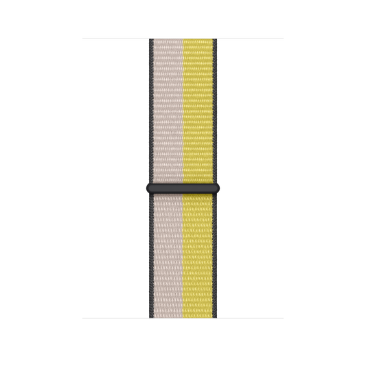 Correa loop deportiva blanco avena/amarillo cítrico para caja de 45 mm