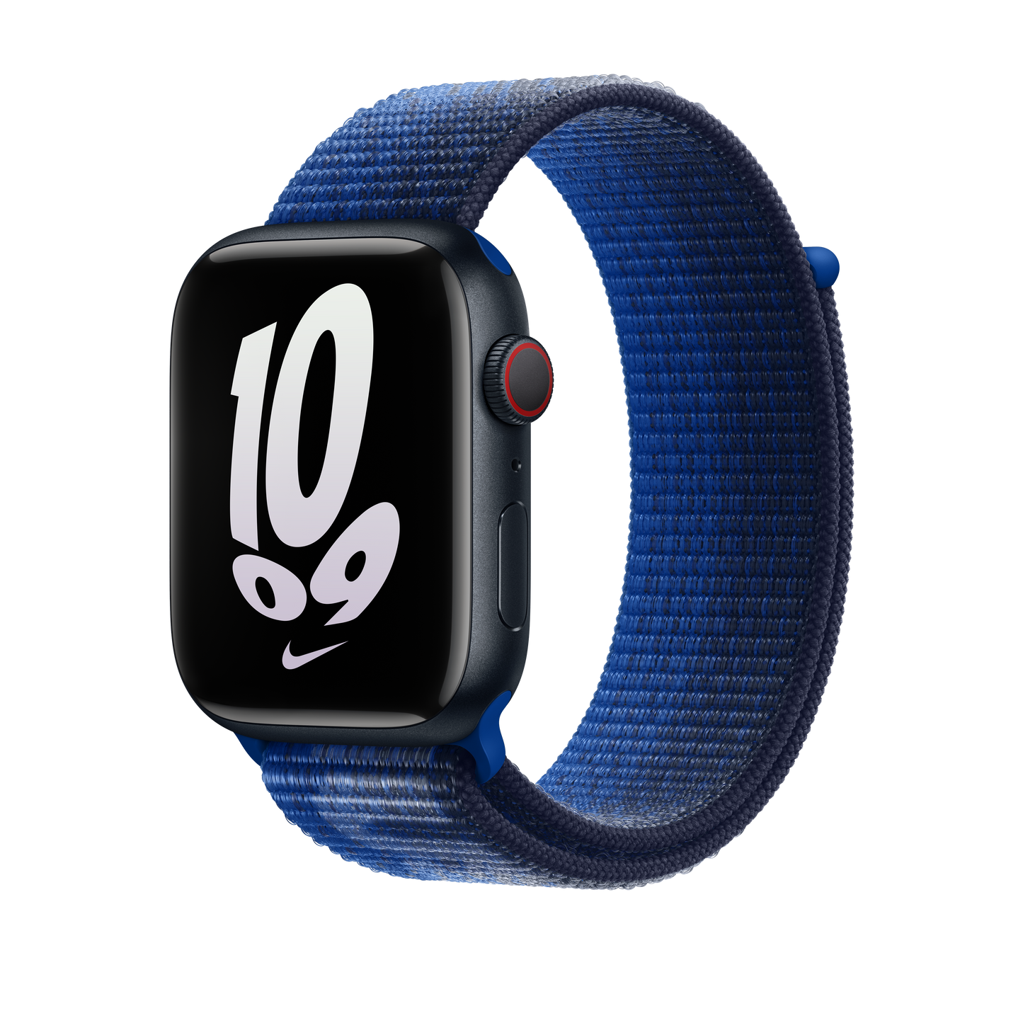 Correa loop deportiva Nike color Game Royal/azul marino medianoche para caja de 45 mm