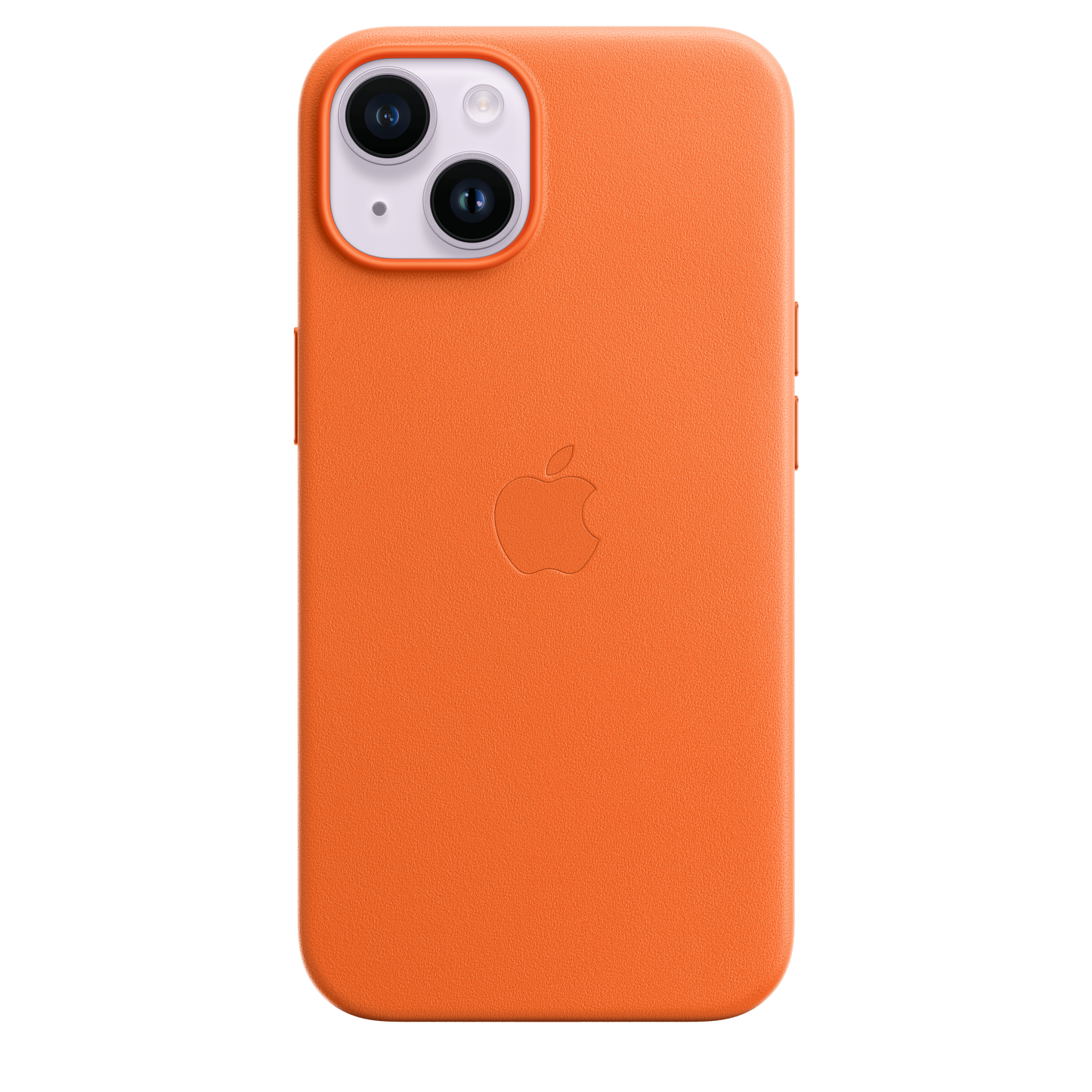 Funda de piel con MagSafe para el iPhone 14 - Naranja