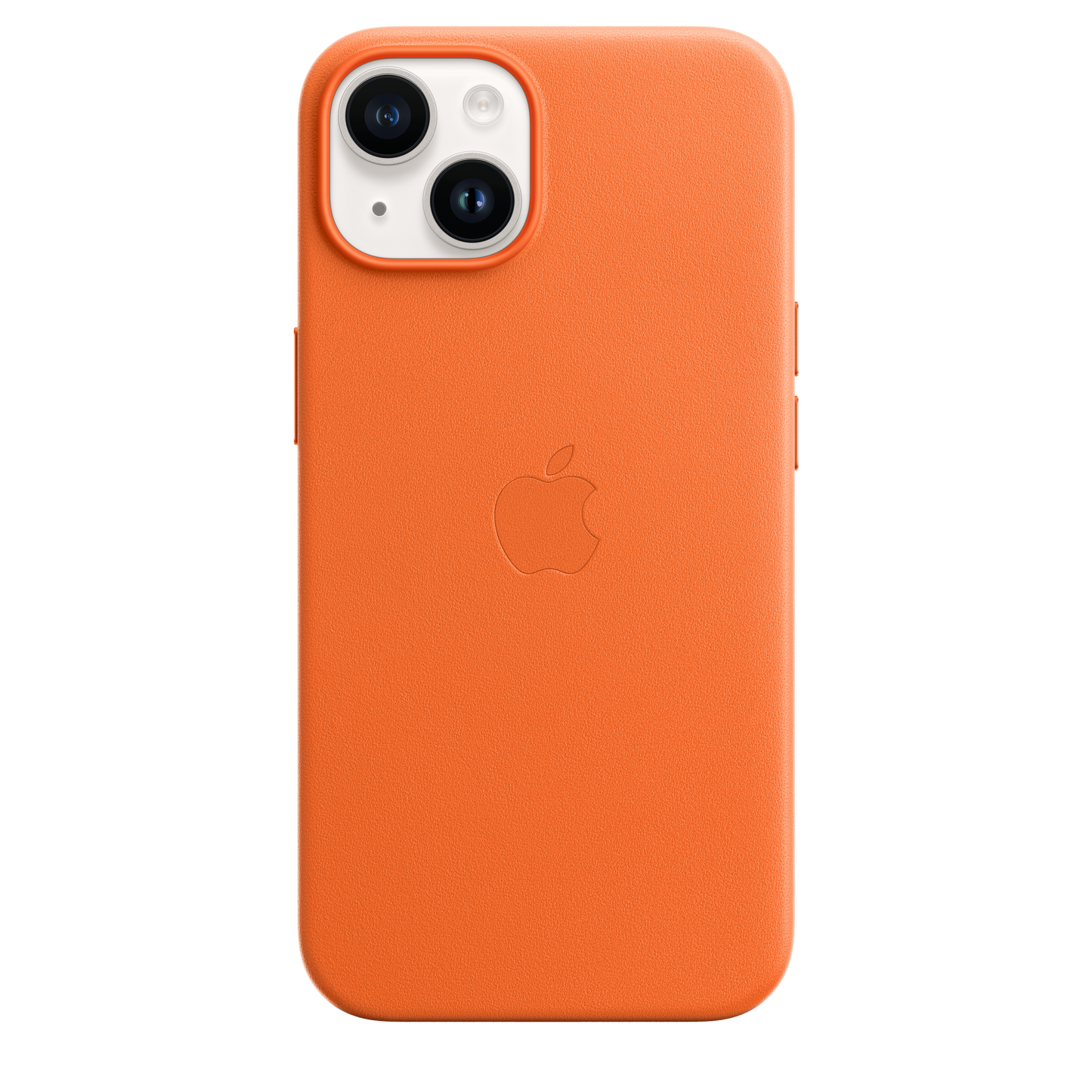 Funda de piel con MagSafe para el iPhone 14 - Naranja