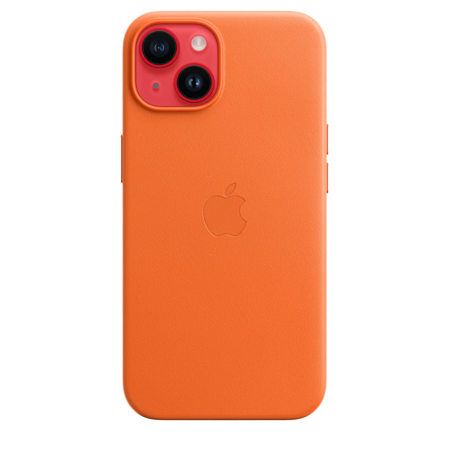 Funda de piel con MagSafe para el iPhone 14 - Naranja