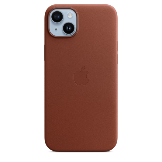 Funda de piel con MagSafe para el iPhone 14 Plus - Color ocre oscuro