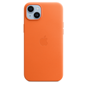 Funda de piel con MagSafe para el iPhone 14 Plus - Naranja