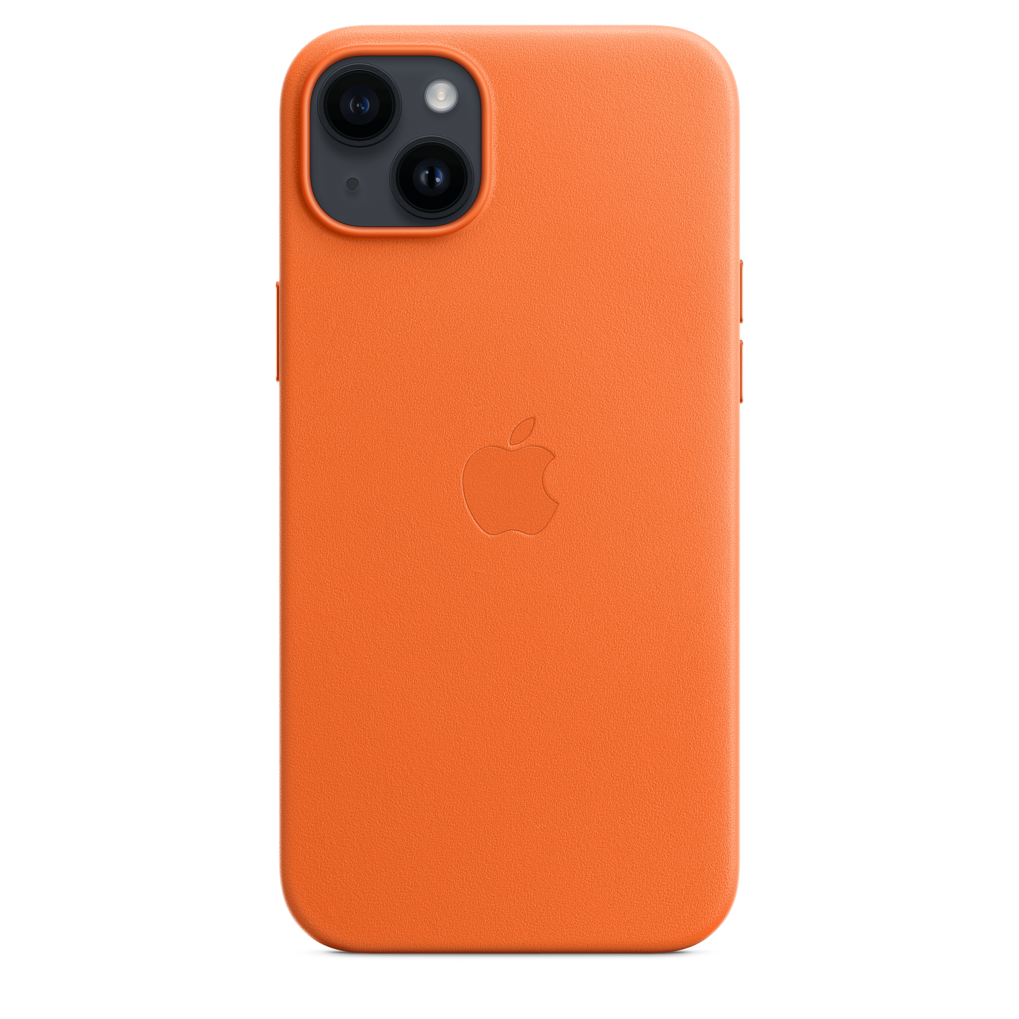 Funda de piel con MagSafe para el iPhone 14 Plus - Naranja