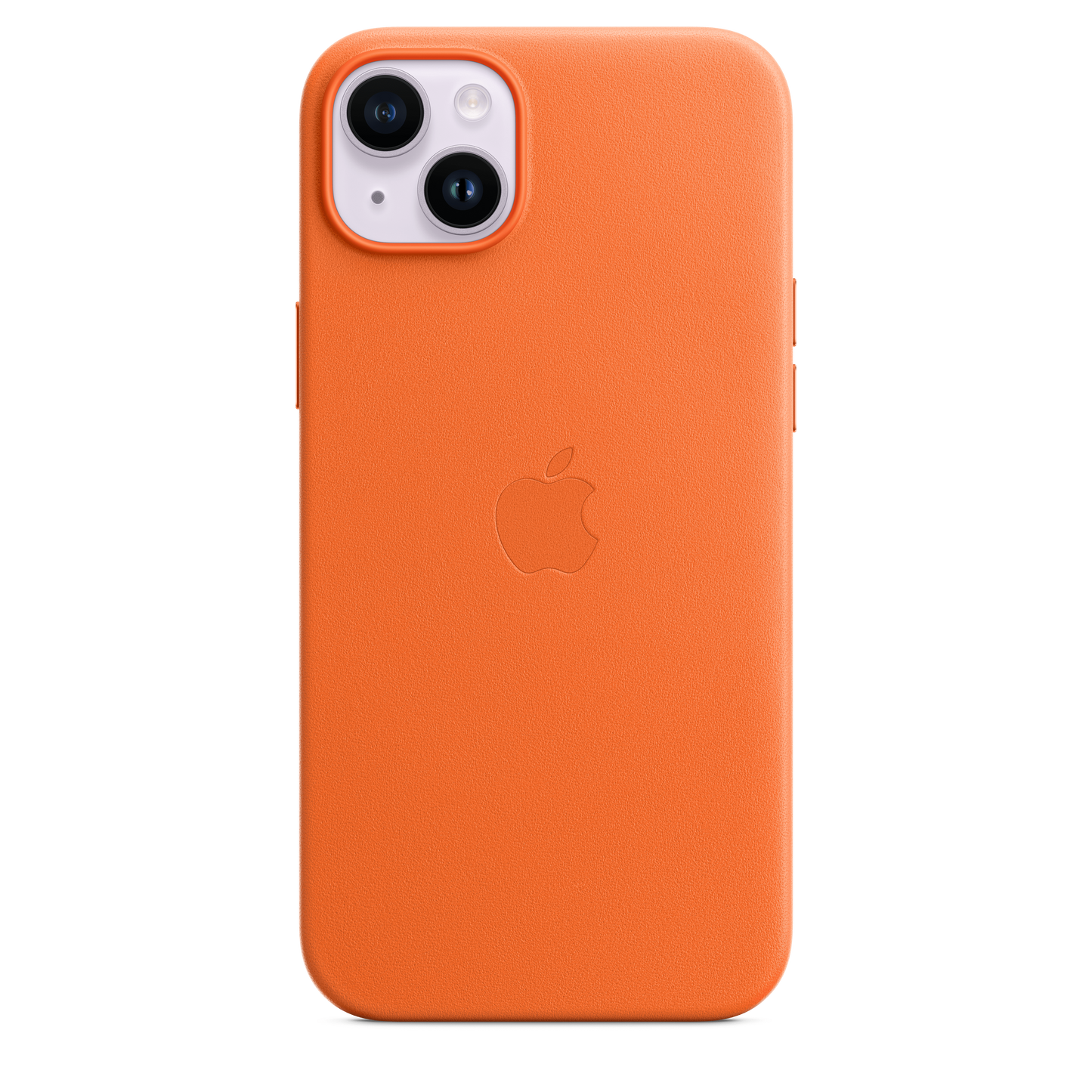 Funda de piel con MagSafe para el iPhone 14 Plus - Naranja