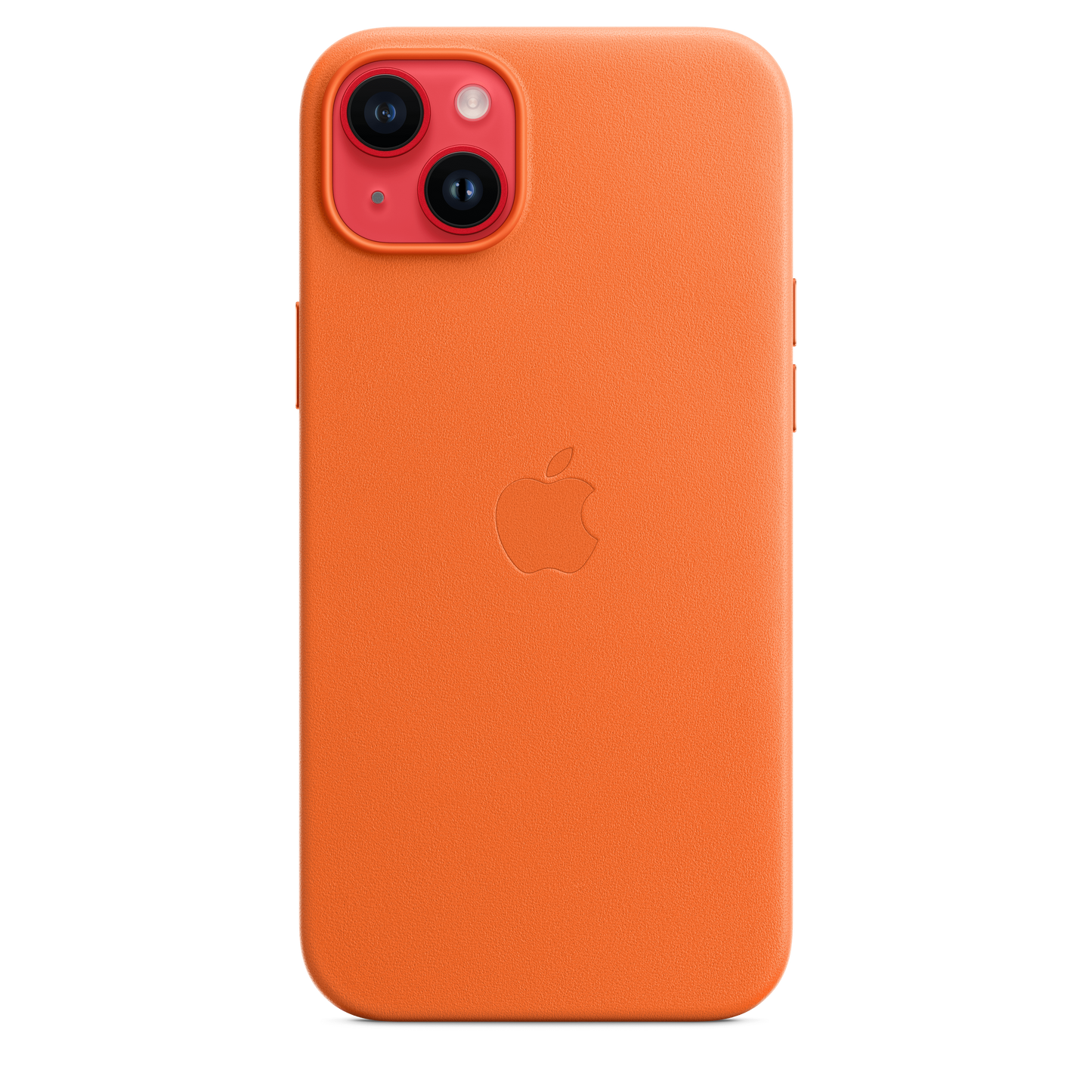 Funda de piel con MagSafe para el iPhone 14 Plus - Naranja