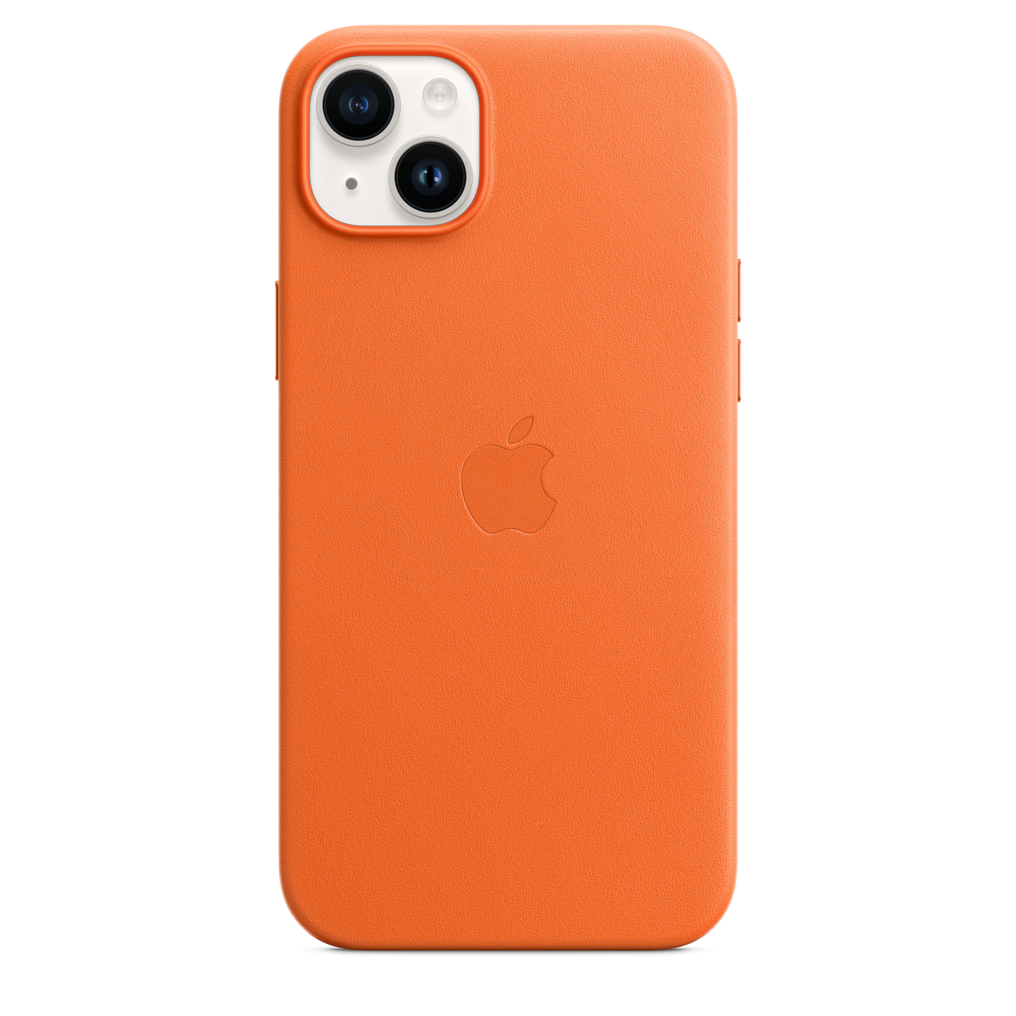 Funda de piel con MagSafe para el iPhone 14 Plus - Naranja