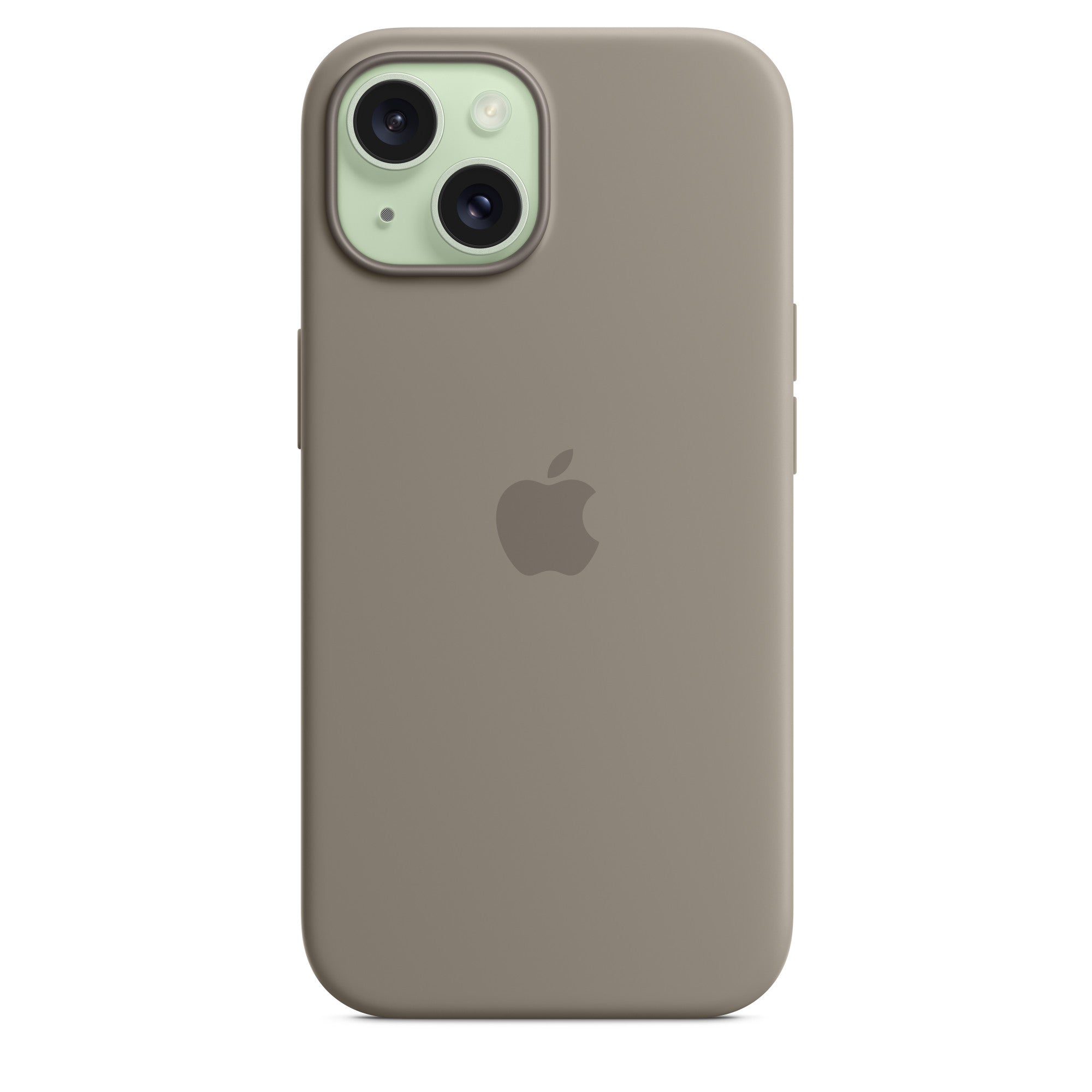 Funda MagSafe de silicona para iPhone 15 Plus con soporte