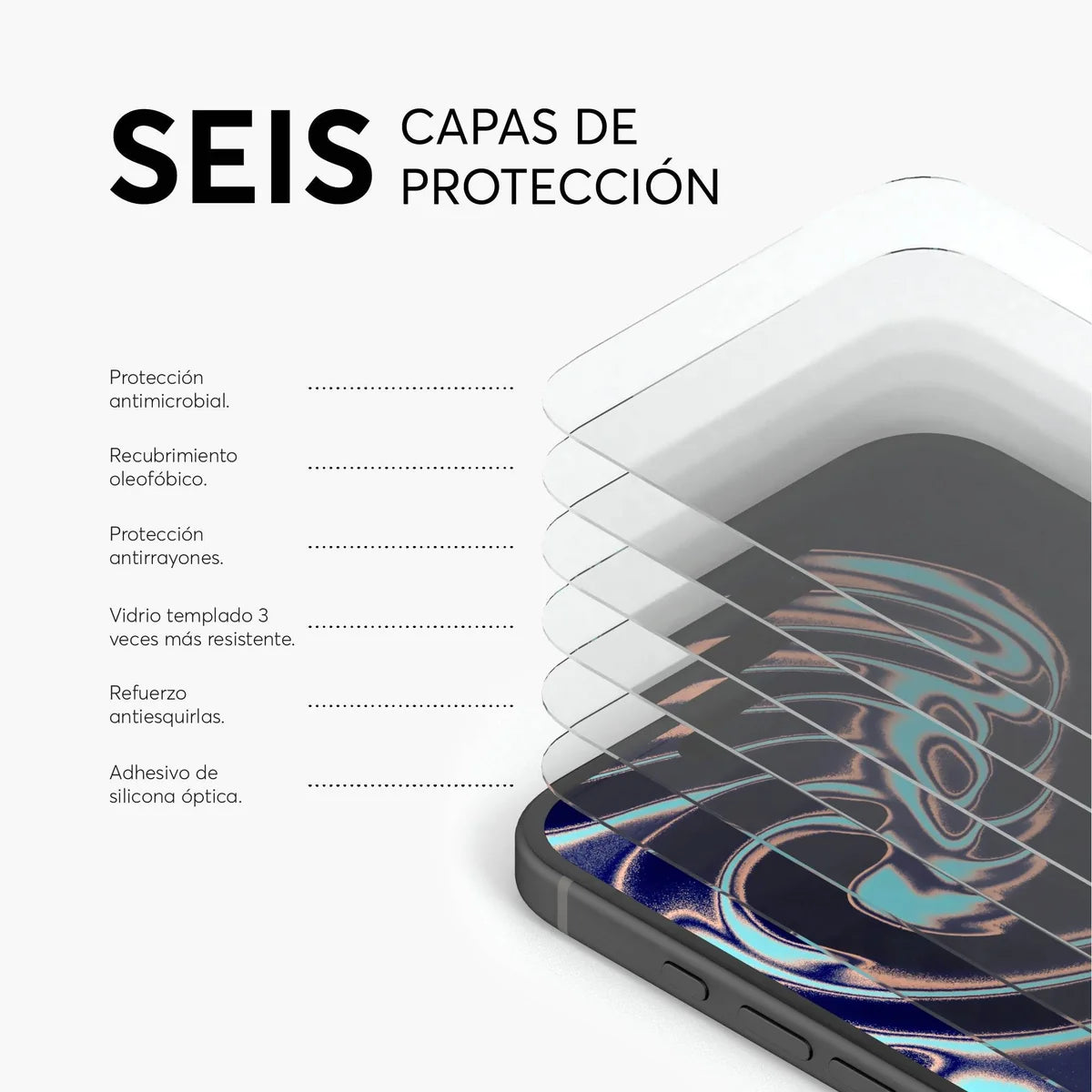 NCO GlassGuard Antimicrobial Glass For iPhone 16