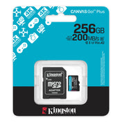 Kingston microSDXC Canvas Go Plus Gen4 200MB/s A2 U3 V30 Card + ADP 256GB