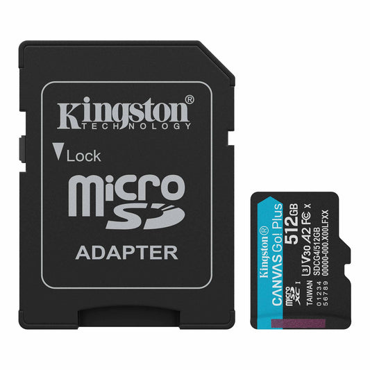 Kingston microSDXC Canvas Go Plus Gen4 200MB/s A2 U3 V30 Card + ADP 512GB SDCG4/512GB