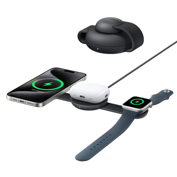 Anker MagGo Wireless Charging Station 3-in-1 Foldable Black
