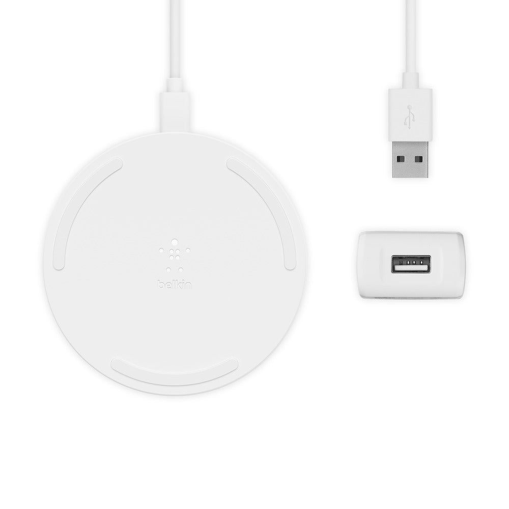 Belkin carga inalámbrica 10 W + cargador de pared QC 3.0 + cable - Blanco