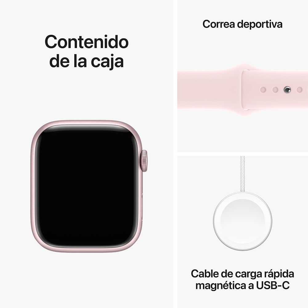 Apple Watch Series 9 Pink Aluminium Case with Pink Sport Band